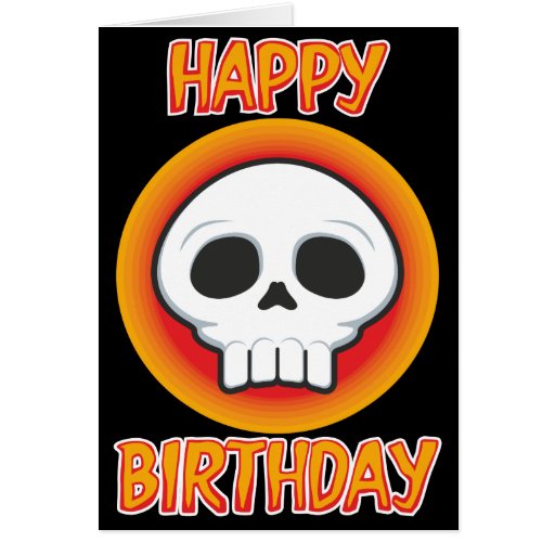 Funky Skull Birthday Card | Zazzle