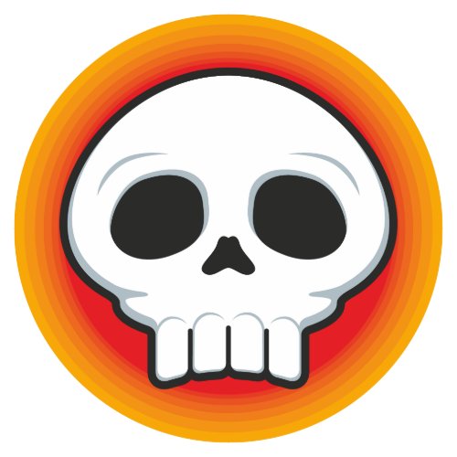 Funky Skull Button button