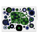 Funky Spotted Hippo Art Design Cards
