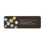 Funky Spring Flowers Return Address Labels labels