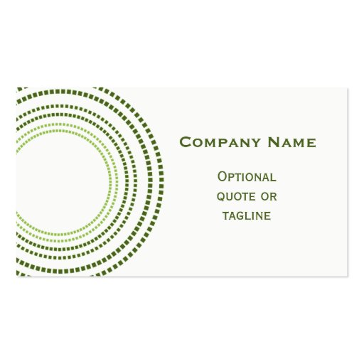 Funky Square Dots Business Card, Clover Green