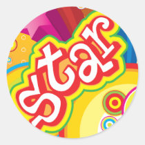 Funky Star Stickers stickers