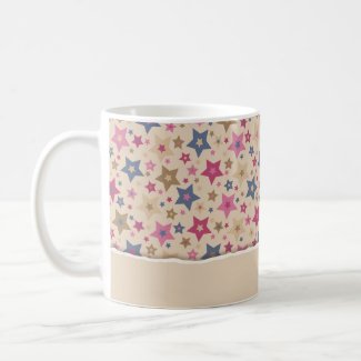 Funky Stars Beige Rose zazzle_mug
