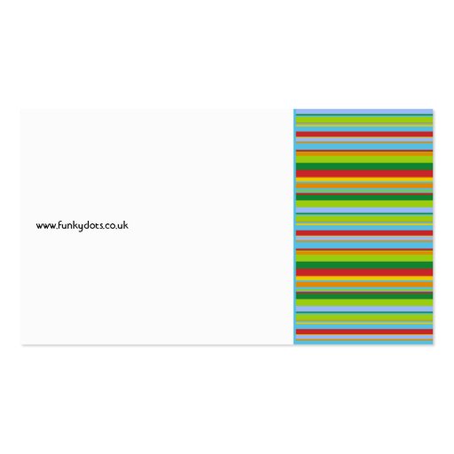Funky Stripes Business Cards (back side)
