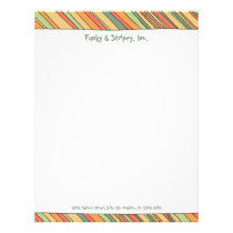 Funky Stripes Custom Letterhead letterhead