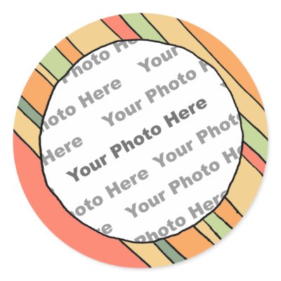 Funky Stripes Custom Photo Sticker by thebindery