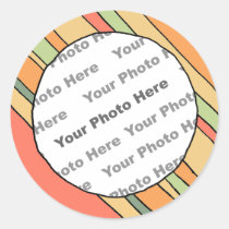Funky Stripes Custom Photo Sticker stickers