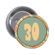 Funky Stripes Monogram Button buttons