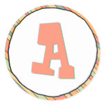 Funky Stripes Monogram Sticker