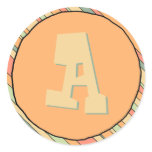 Funky Stripes Monogram Sticker