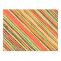 Funky Stripes postcard postcards