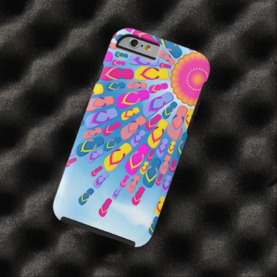 Funky Summer Sun Flip-Flops Rays Tough iPhone 6 Case