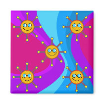 Funky Sun magnets by prawny Funky Sun magnets