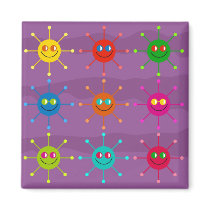 Funky Sun magnets by prawny Funky Sun magnets