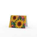 Funky Sunflowers Note Card by LisaLorenzPaintings Funky Sunflowers Note Card