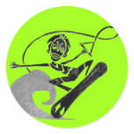 Funky Surfer Stickers