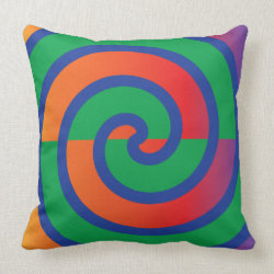 Funky Swirls Pattern Color Splash Pillows