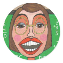 Funky Teacher - sticker by folkartblonde Funky Teacher - sticker