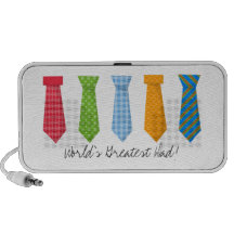 Funky Ties - World's Greatest Dad Laptop Speakers