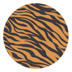 Funky Tiger Stripes Wild Animal Patterns Gifts Stickers