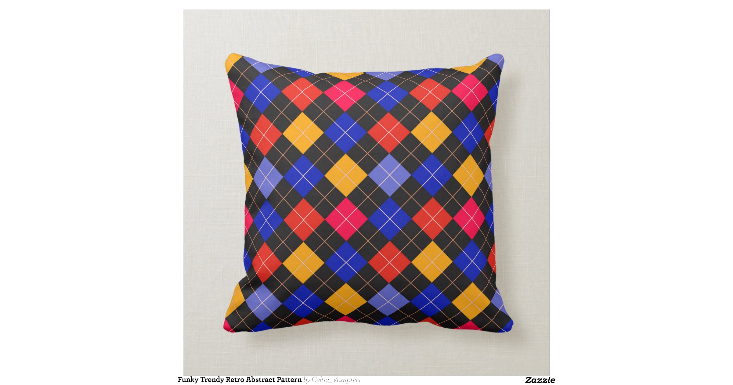 Funky Trendy Retro Abstract Pattern Throw Pillows Zazzle
