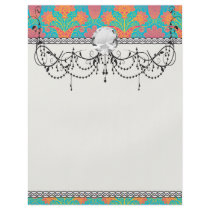 funky tropical colors damask flyer