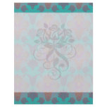 funky turquoise and magenta  damask personalized flyer