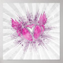 funky unzipped heart vector illustration