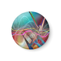 Funky Urban Graffiti Grunge Textured Magnet