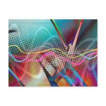 Funky Urban Graffiti Grunge Textured Postcard