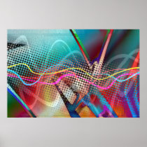 Funky Urban Graffiti Grunge Textured Print