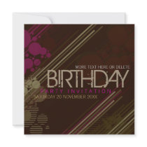 Funky Urban Grunge Party Invitation
