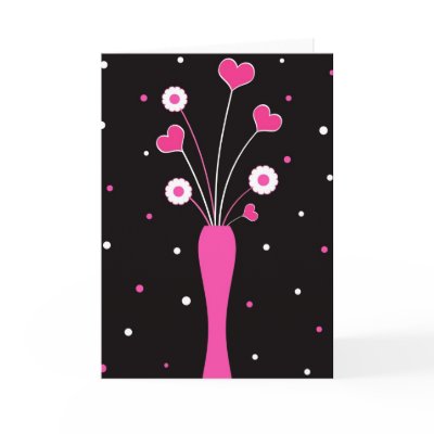 Funky vase greeting cards by cycreation
