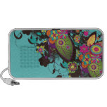 funky vintage flower frenzy mp3 speakers