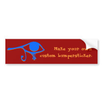 Funky Wadjet Blue Gold bumper stickers by ShovelTest Funky Wadjet Blue Gold bumper stickers