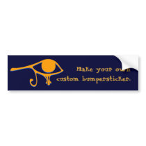Funky Wadjet Gold Blue bumper stickers by ShovelTest Funky Wadjet Gold Blue bumper stickers