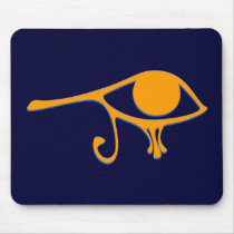 Funky Wadjet Gold Blue mousepads by ShovelTest Funky Wadjet Gold Blue mousepads
