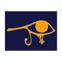 Funky Wadjet Gold Blue postcards by ShovelTest Funky Wadjet Gold Blue postcards