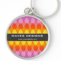 Funky Waves | 01 *Magenta Yellow | Custom Keychain by color_therapy Funky Waves | 01 *Magenta Yellow | Custom Keychain