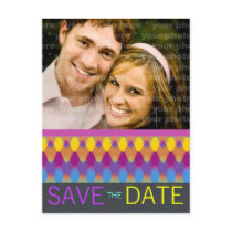 Funky Waves | 02 * Save The Date Photo Postcard