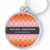 Funky Waves | 03 * Pink Orange | Custom Keychain by color_therapy Funky Waves | 03 * Pink Orange | Custom Keychain