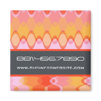 Funky Waves | 03 * Pink Yellow Orange | Magnet