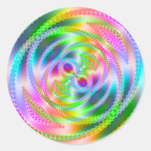 Funky Web Round Sticker