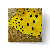 Funky Yellow Boxfish Button by AshtonArt Funky Yellow Boxfish Button