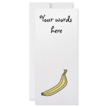 Funky Yellow country banana Custom Rack Card