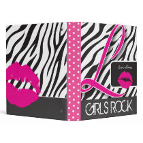 Funky Zebra Binder