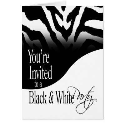 Zebra Black White Party