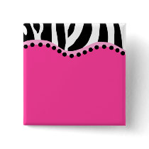 Funky Zebra Button by bwmedia Funky Zebra Button