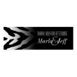 Funky Zebra Gift Tag Card (black/white) Business Card