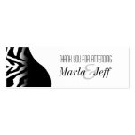 Funky Zebra Gift Tag Card (black/white) Business Card Templates